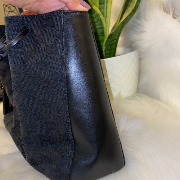 🌸👜Authentic GUCCI Tote Bag GG Canvas Leather - Picture 12 of 17